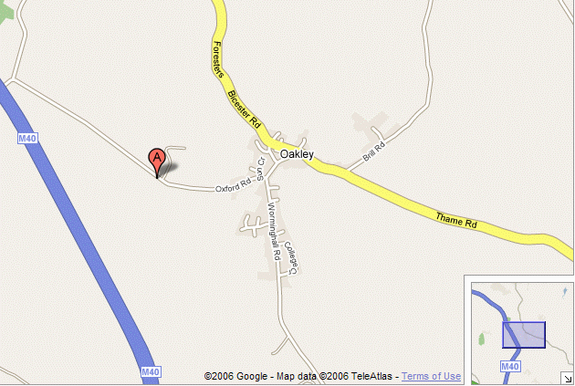 Map showing Oxford Gun Company location