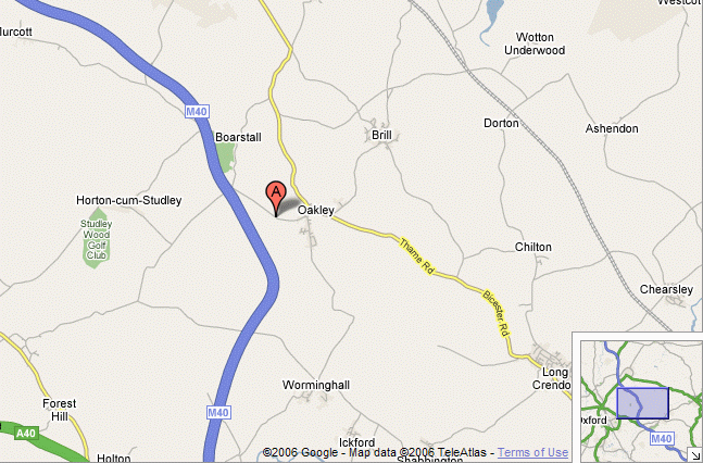 Map showing Oxford Gun Company location