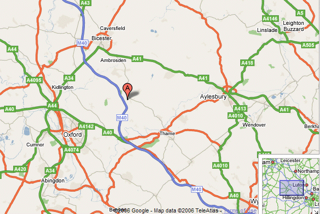 Map showing Oxford Gun Company location